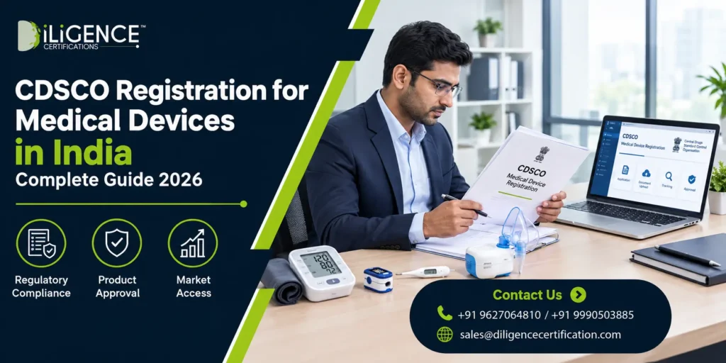 CDSCO Registration for Medical Devices in India – Complete Guide 2026 featuring medical devices, regulatory compliance, product approval, and market access.