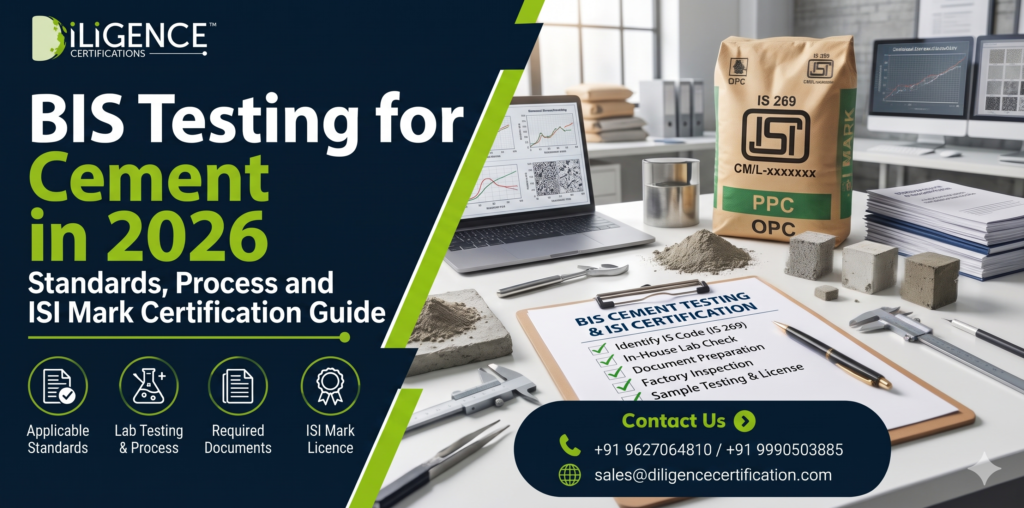 BIS Testing for Cement Standards, Process and ISI Mark Certification Guide