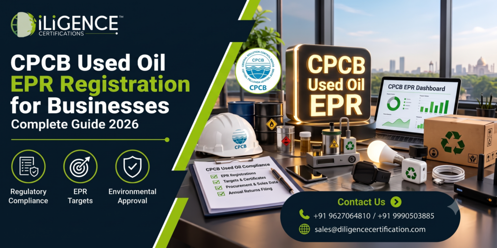 CPCB used oil EPR registration complete guide 2026 by Diligence Certifications